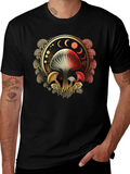 Mystic Mushroom Moon Phase Graphic Tee