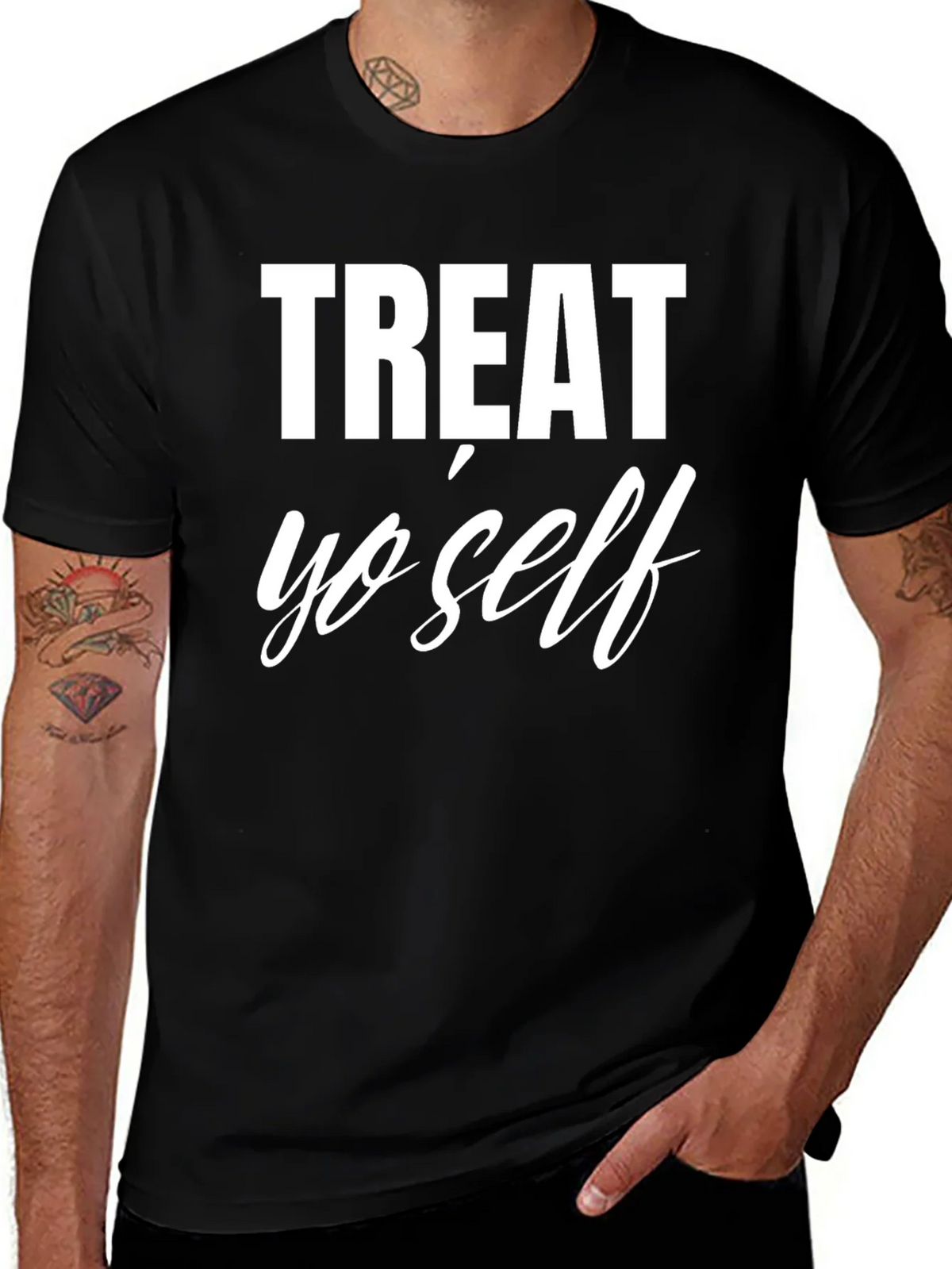 Treat Yo Self Graphic T-Shirt - Comfort & Style