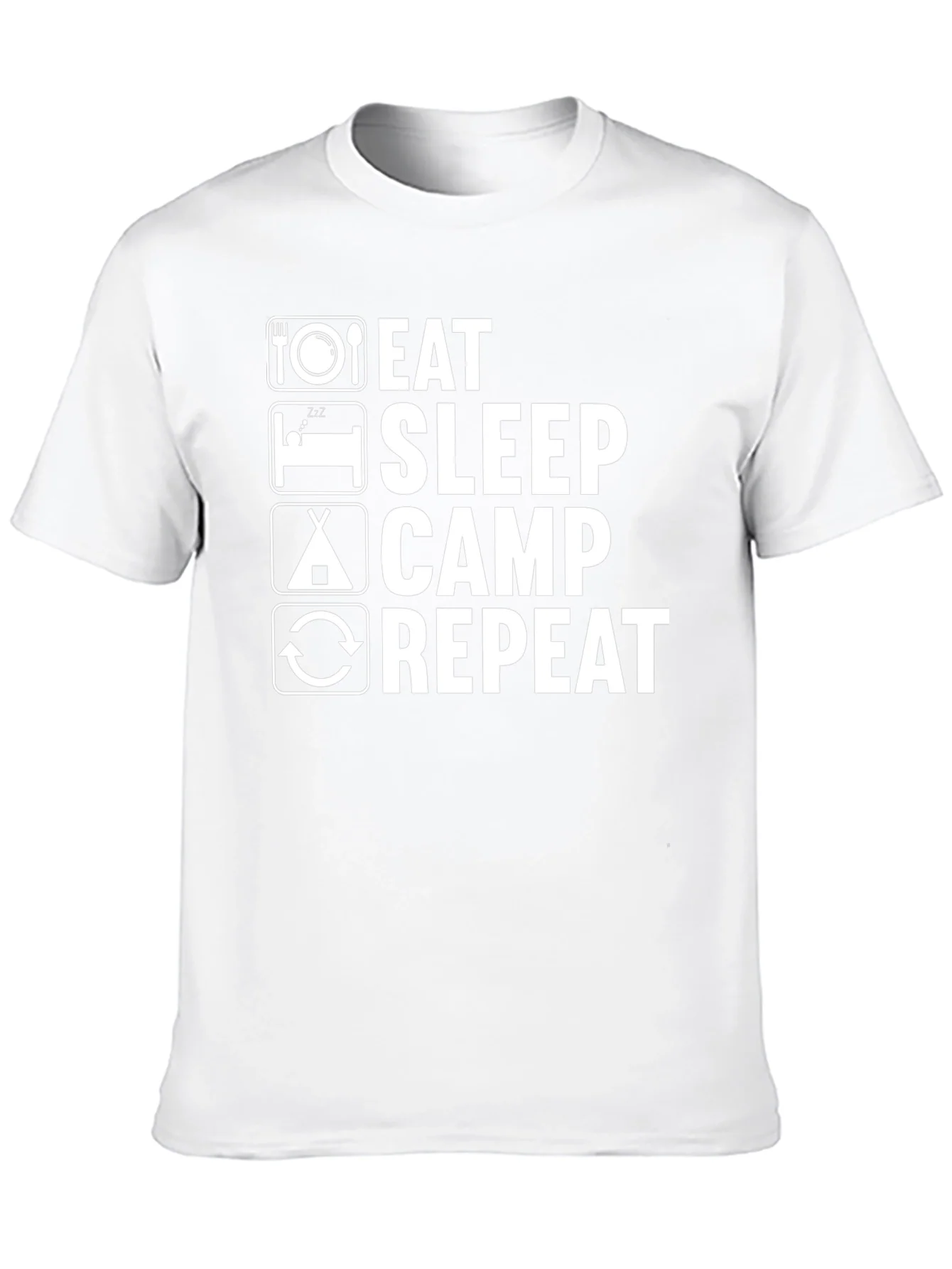 Eat Sleep Camp Repeat Graphic Tee