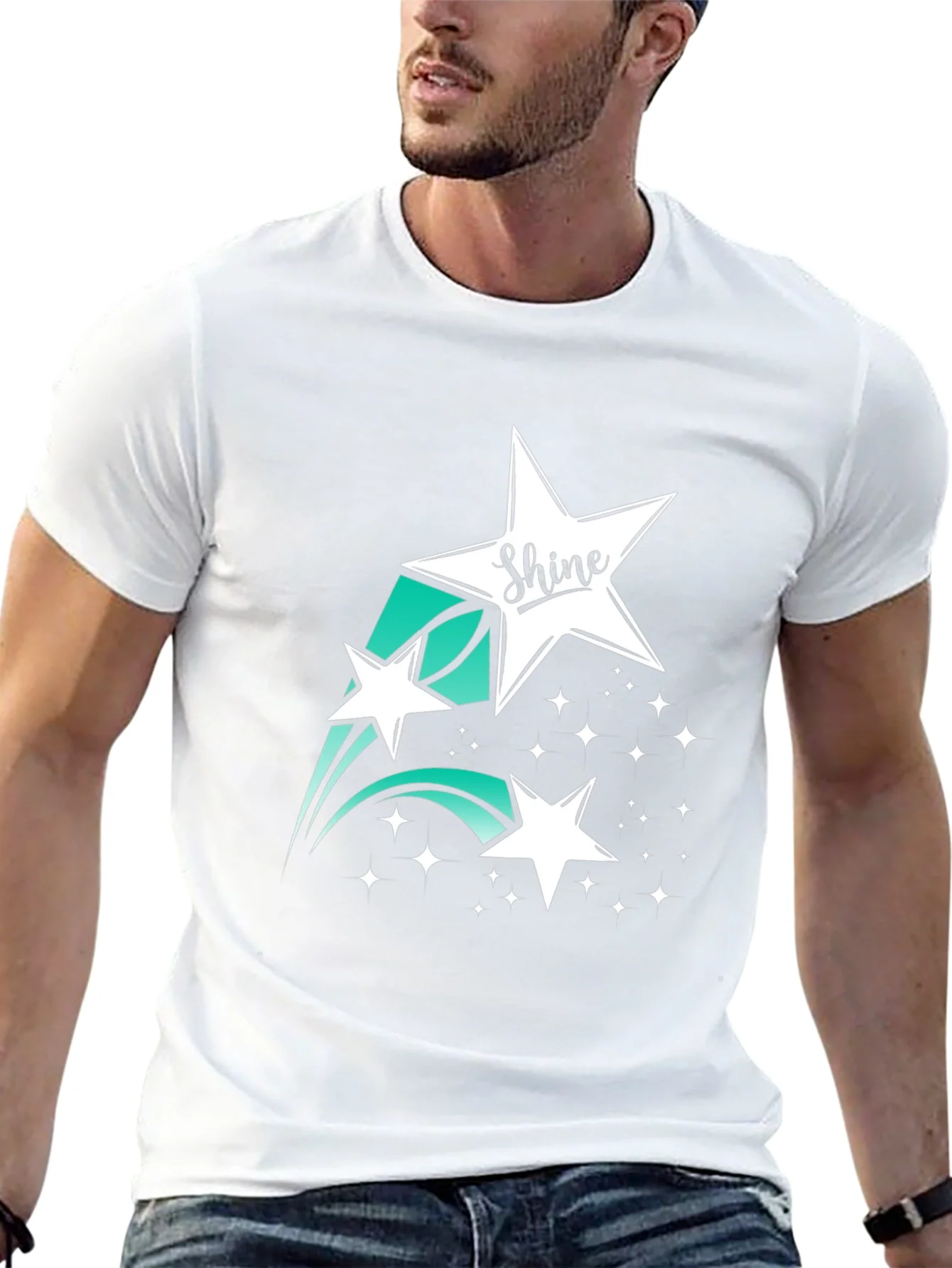 Shine Star Graphic Tee - Black