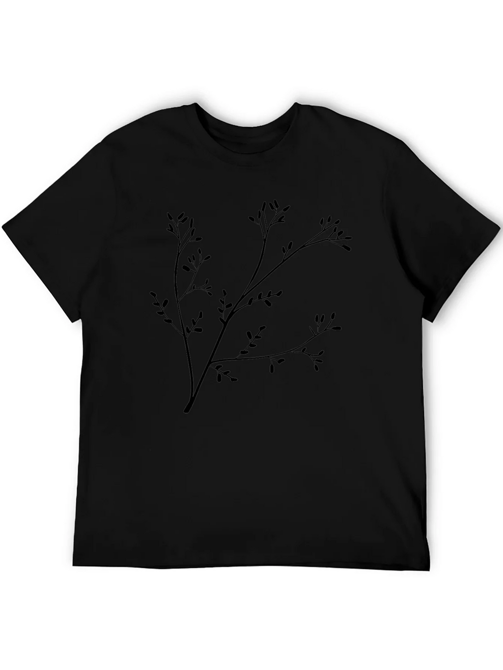 Black Branch Print T-Shirt