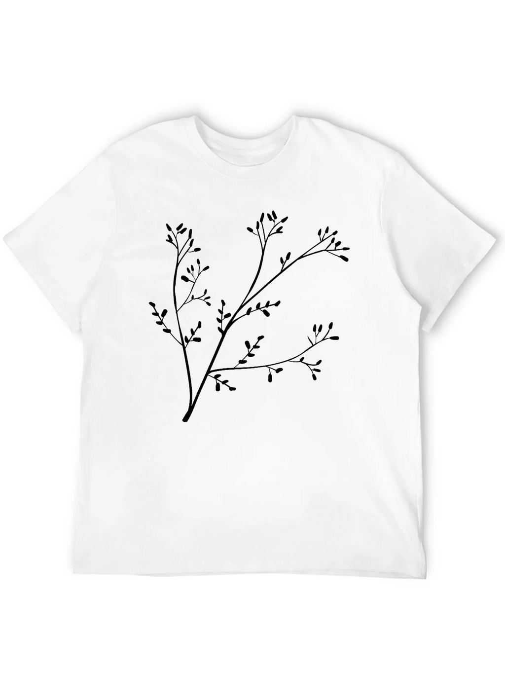 Black Branch Print T-Shirt