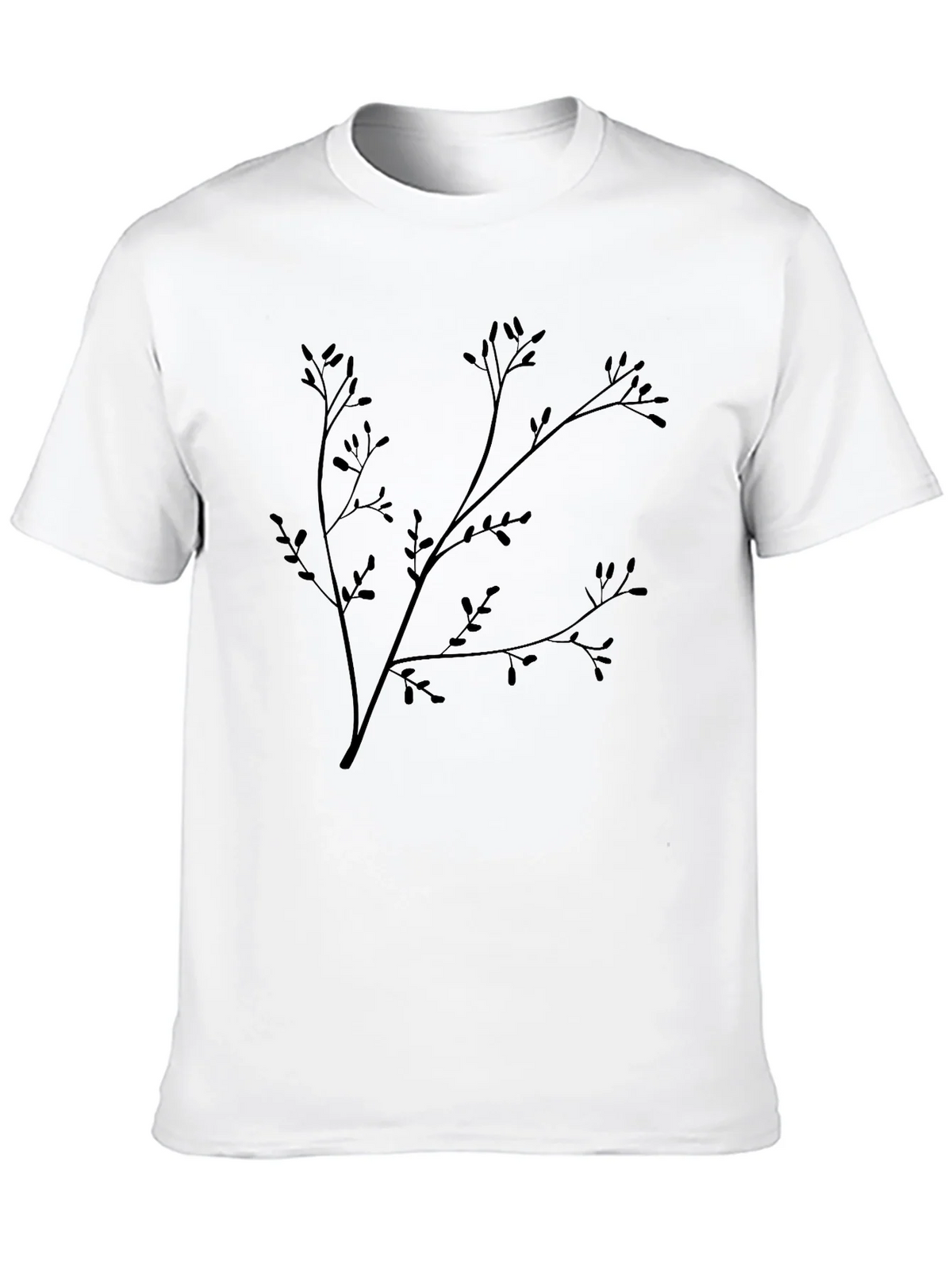 Black Branch Print T-Shirt