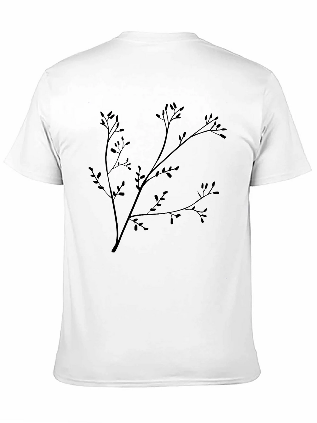 Black Branch Print T-Shirt